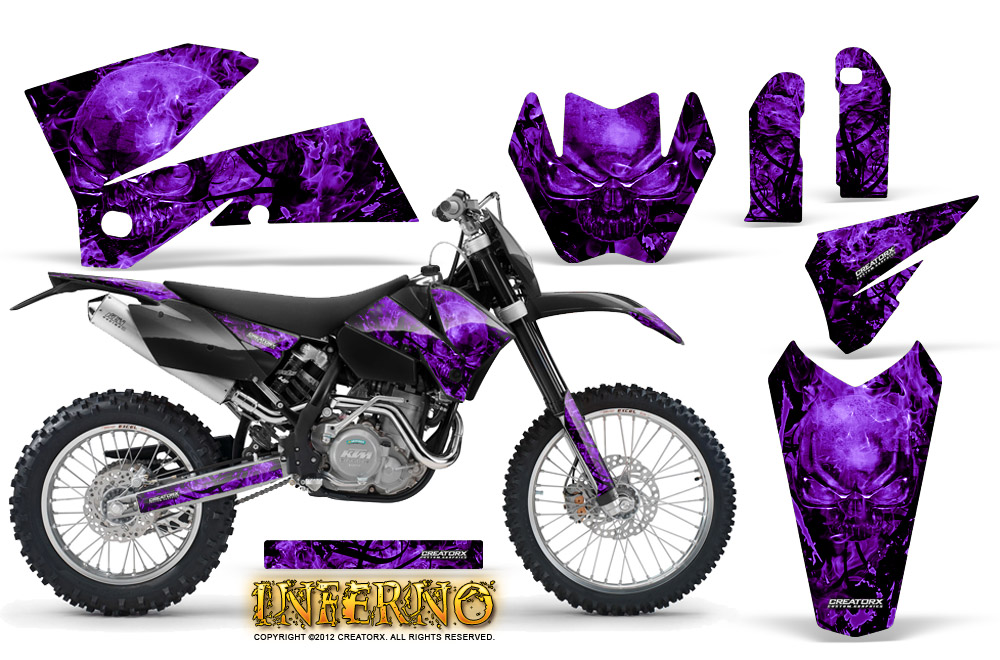 KTM C4 Graphics Kit Inferno Purple